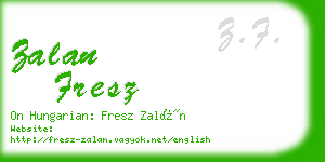 zalan fresz business card